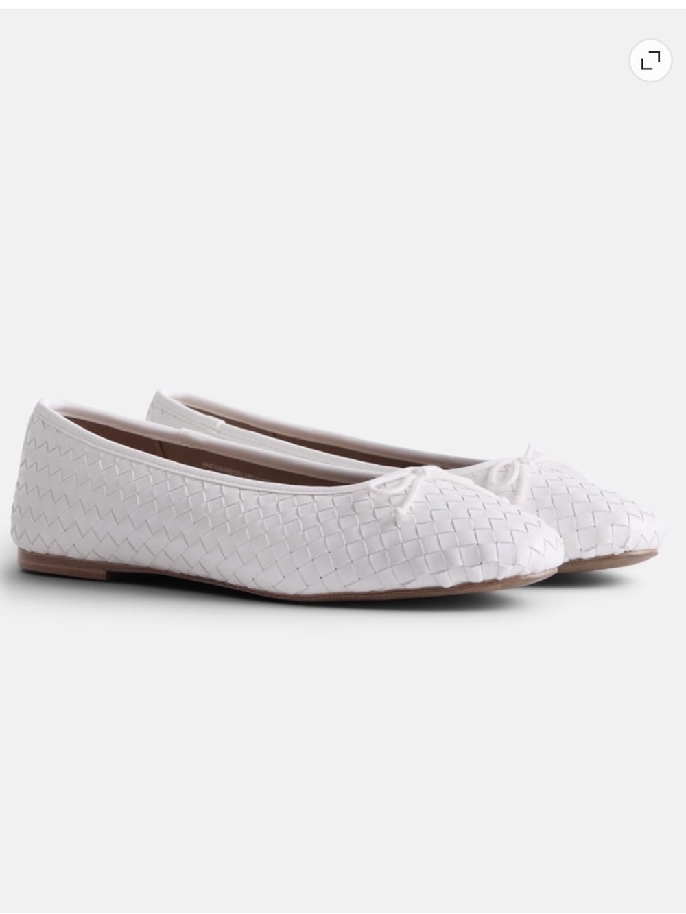Classic White Woven Ballet Flats